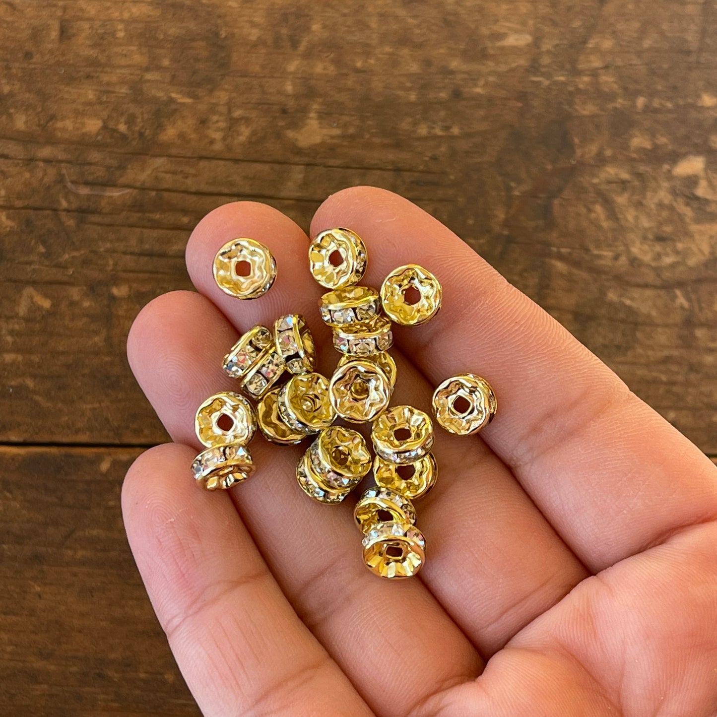 8MM Rhinestone Spacers (50pcs bag)