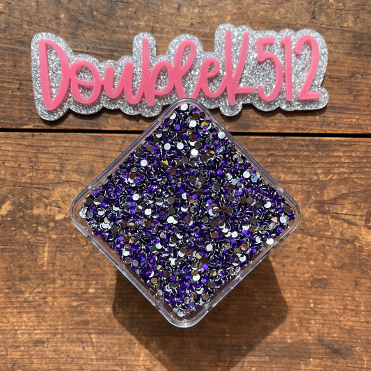 Ss12/3mm Dark Purple Rhinestones