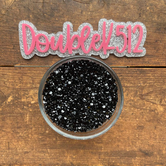 Ss12/3mm Jet Black Rhinestones