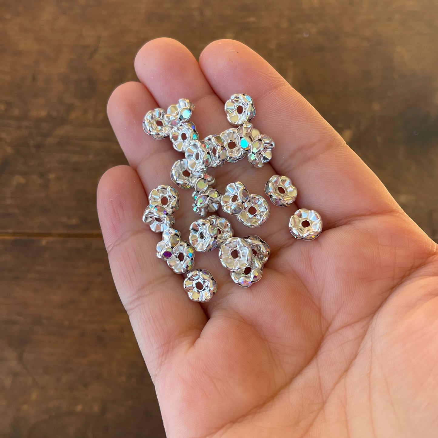 8MM Rhinestone Spacers (50pcs bag)