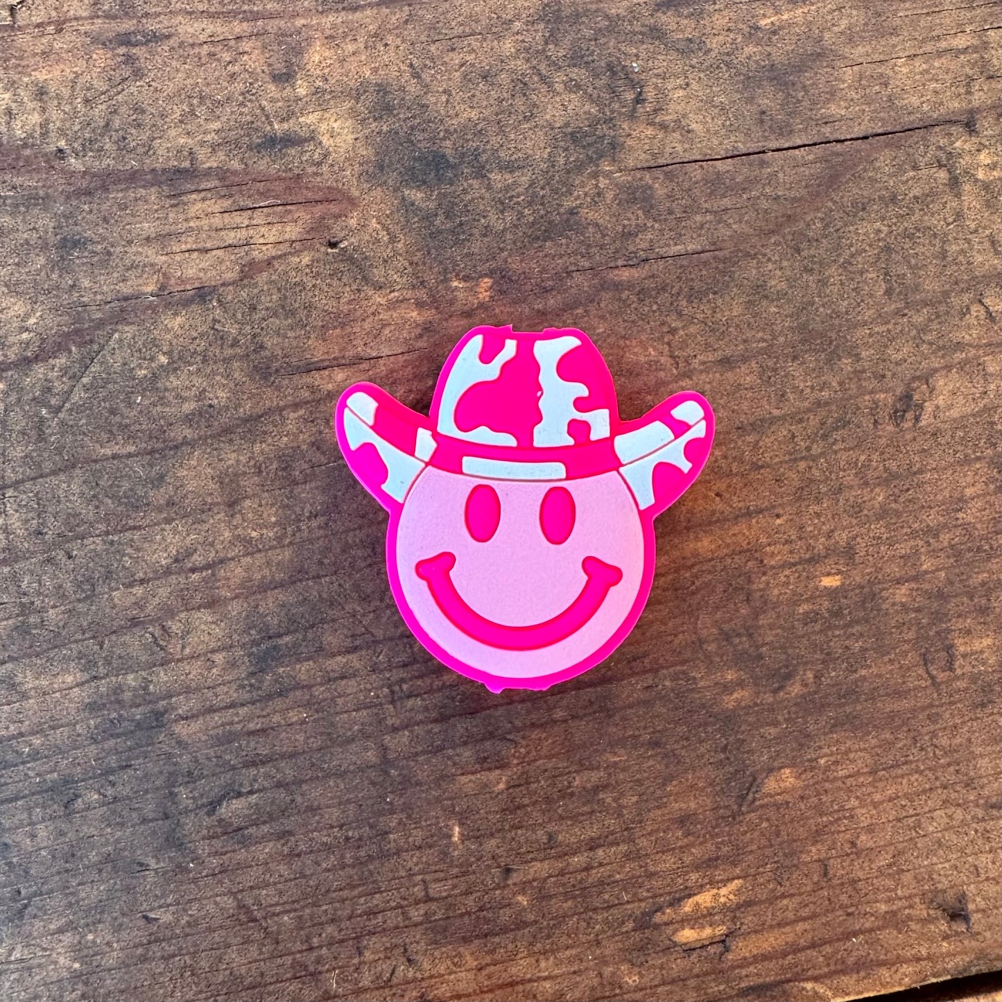 Pink Cowboy Smiley Focal