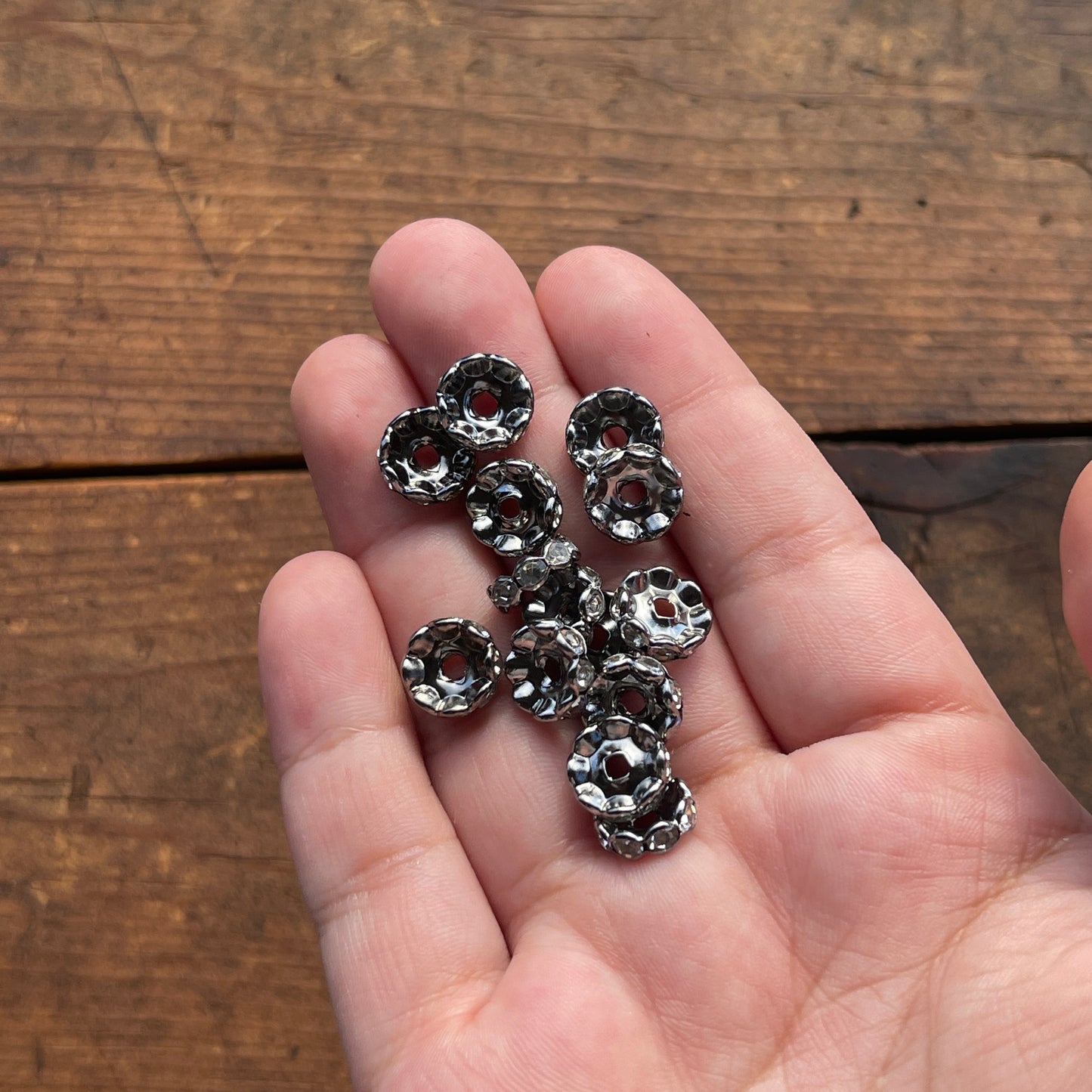 10MM Rhinestone Spacers  (50pcs bag)