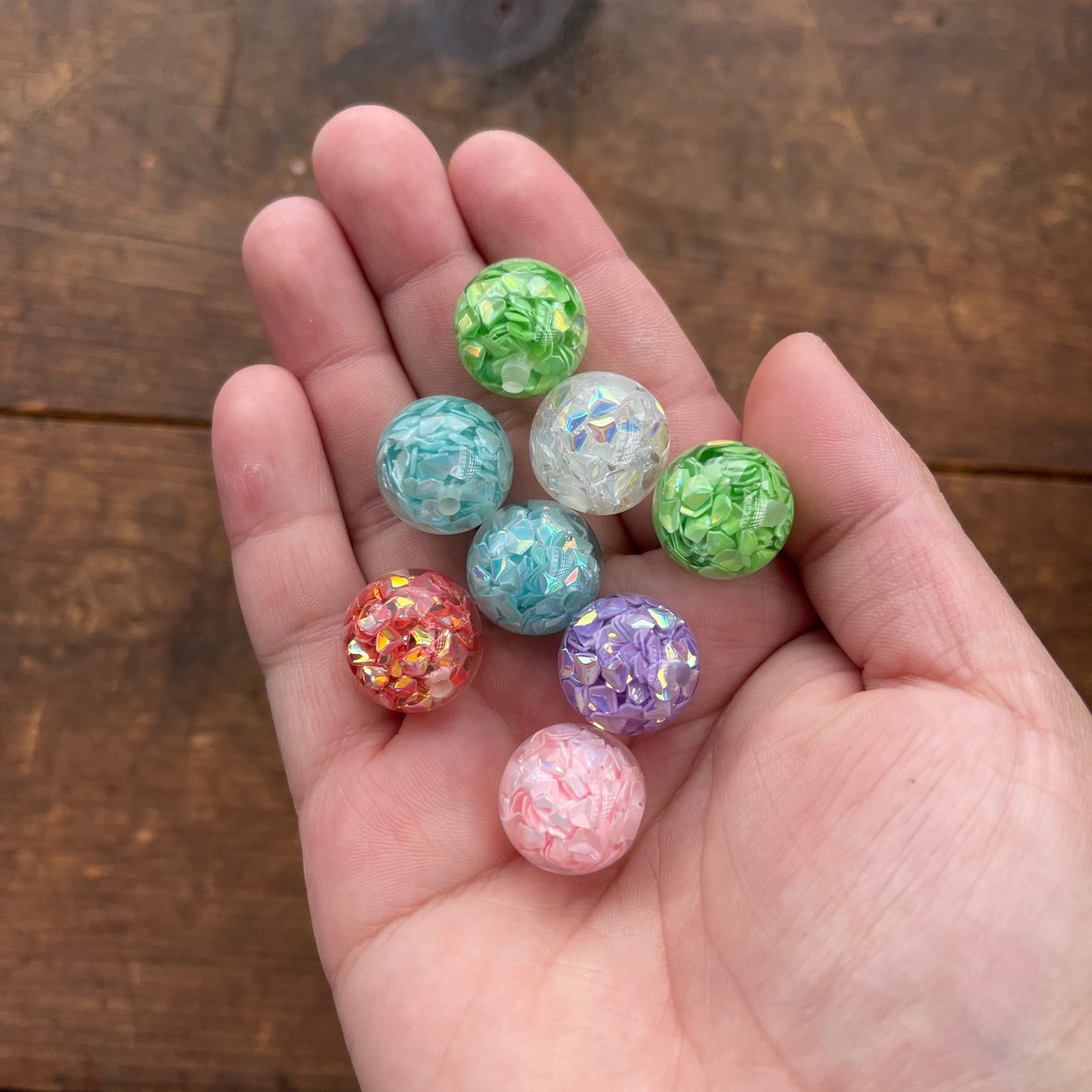 16mm Resin Glitter Bead for Pen