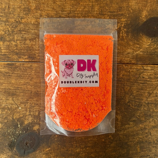 Neon Orange Chunky Mix Glitter