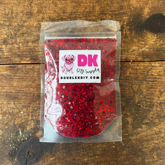 Red Disco Chunky Mix Glitter