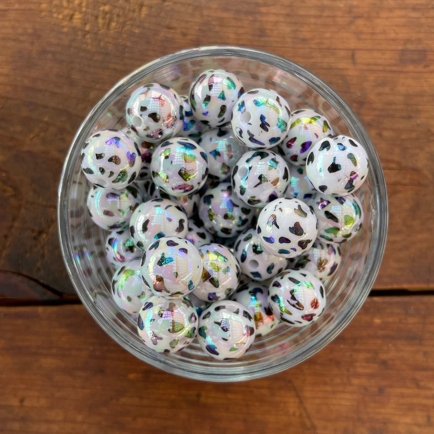 16mm Cow Print Acrylic Bead for Pen