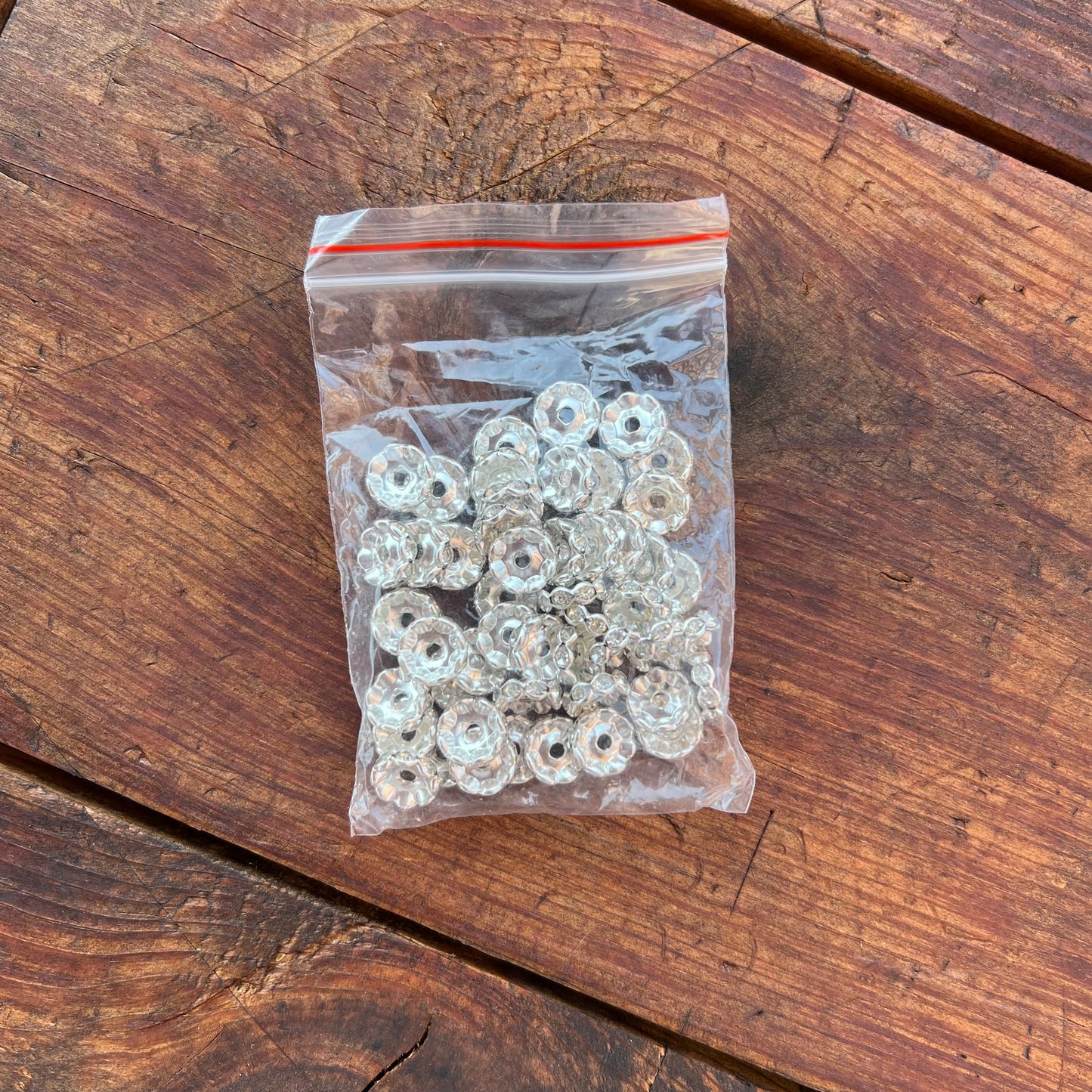 10MM Rhinestone Spacers  (50pcs bag)