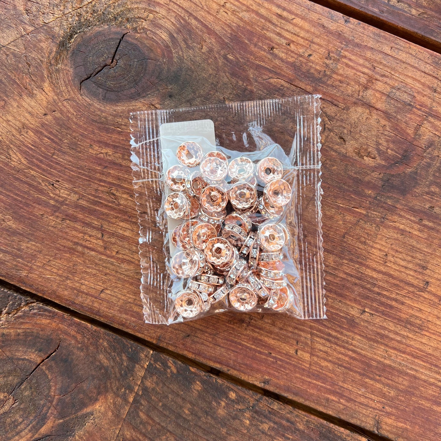 10MM Rhinestone Spacers  (50pcs bag)